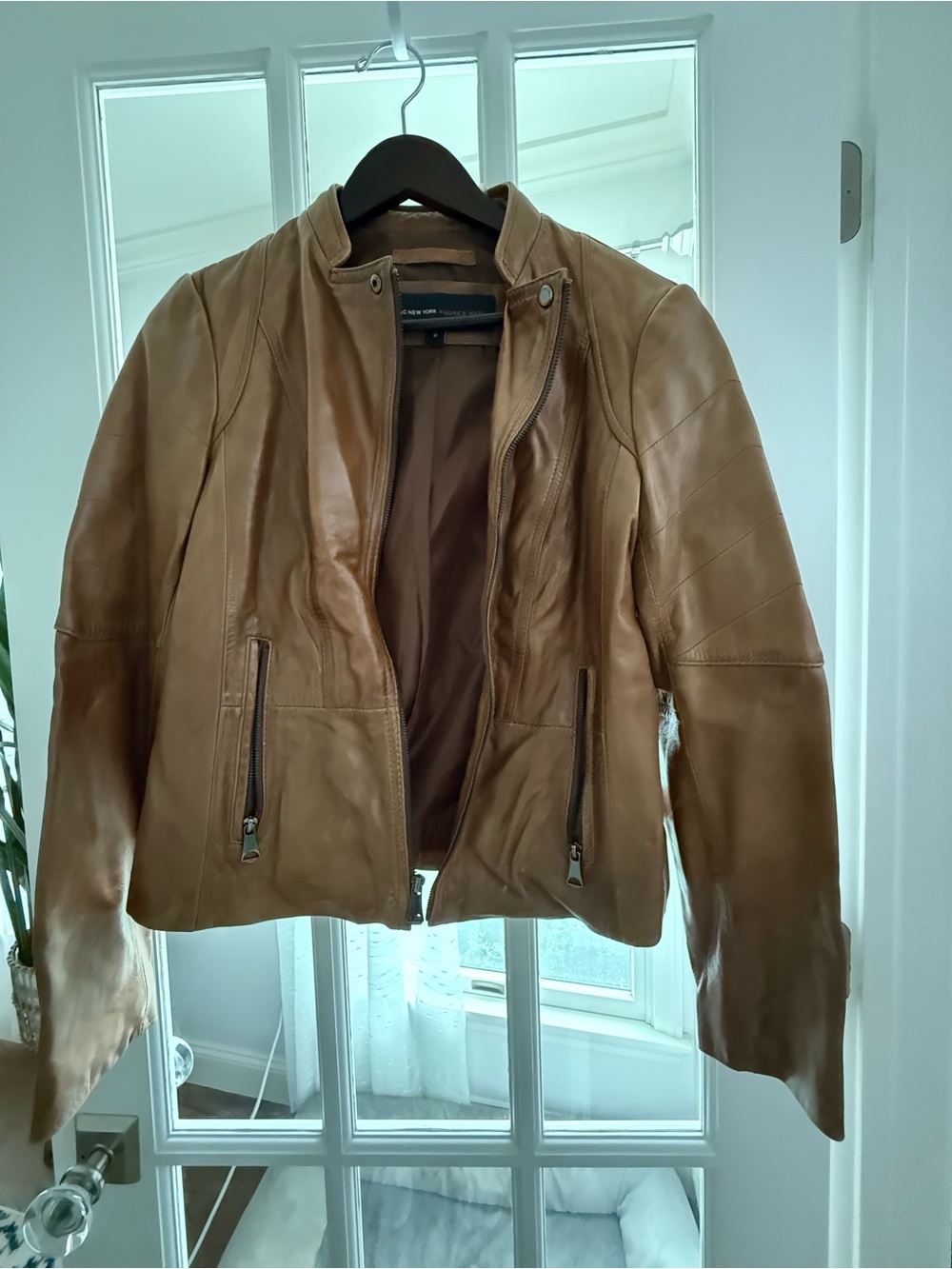 Marc By Marc Jacobs Tan Leather Moto Jacket